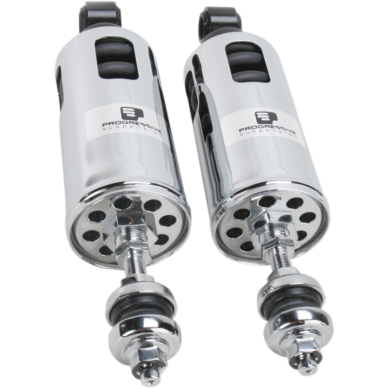 Progressive Suspension 422 Series Adjustable Shocks - Chrome - Heavy-Duty 422-4002C