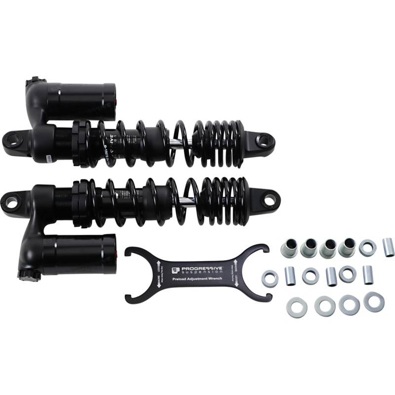 Progressive Suspension 970 Series Piggyback Shocks - Gloss Black/Matte Black - 13.00" 970-1014B