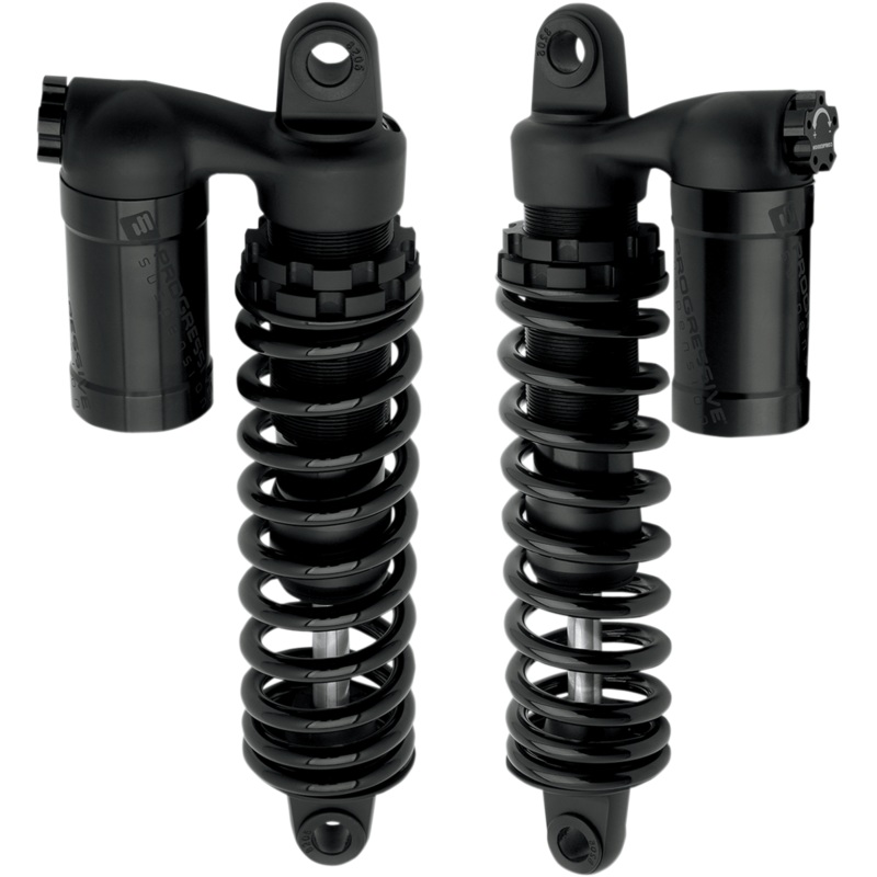 Progressive Suspension 970 Series Piggyback Shocks - Gloss Black/Matte Black - 13.50" 970-1010B