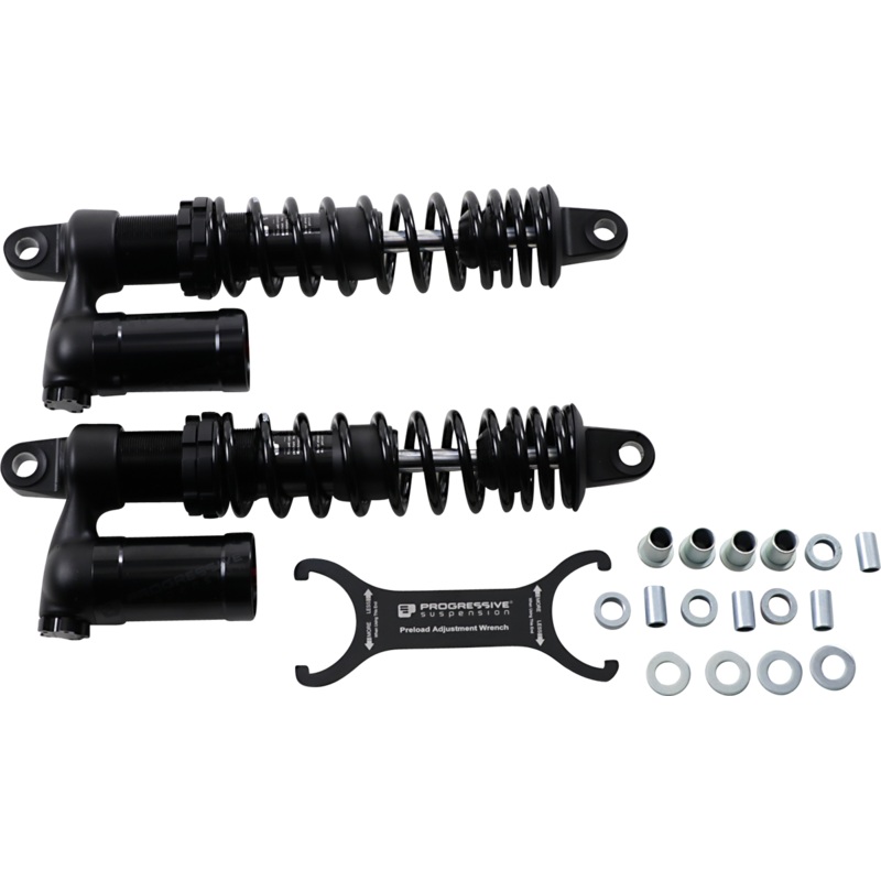 Progressive Suspension 970 Series Piggyback Shocks - Gloss Black/Matte Black - 14.00" 970-1015B