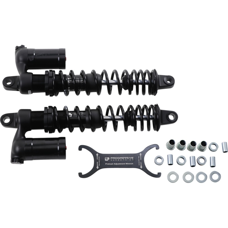 Progressive Suspension 970 Series Piggyback Shocks - Gloss Black/Matte Black - 15.00" 970-1016B