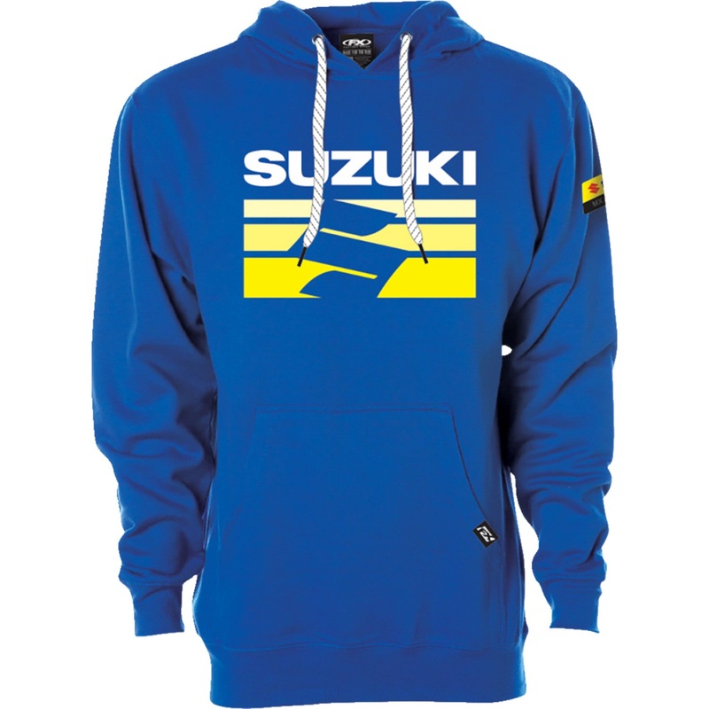 Factory Effex Suzuki Fade Pullover Hoodie - Royal - Large 27-88404
