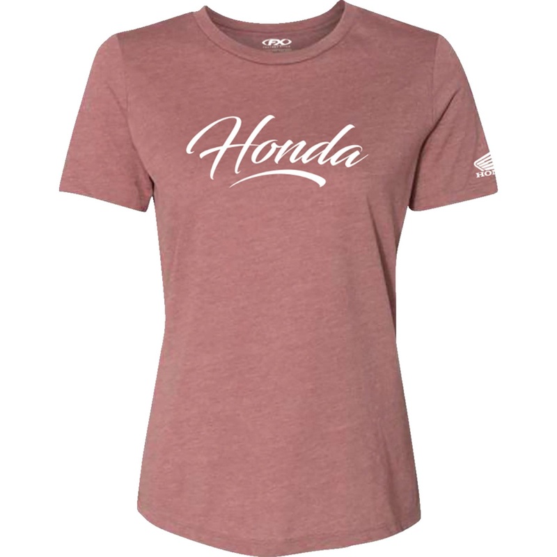 Factory Effex Women's Honda Script T-Shirt - Heather Mauve - XL 27-87346