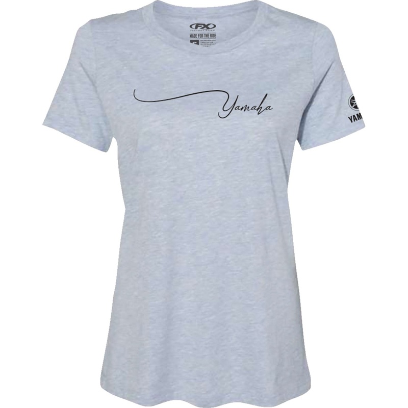 Factory Effex Women's Yamaha Signature T-Shirt - Light Heather Blue - XL 27-87246
